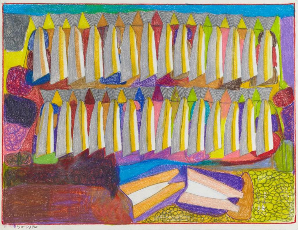 Janet Kigusiuq (1926-2005) - Untitled (Drying Fish)