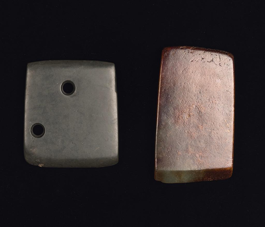 Chinese Art - Two Chinese Jade Axe Heads, Neolithic Period
