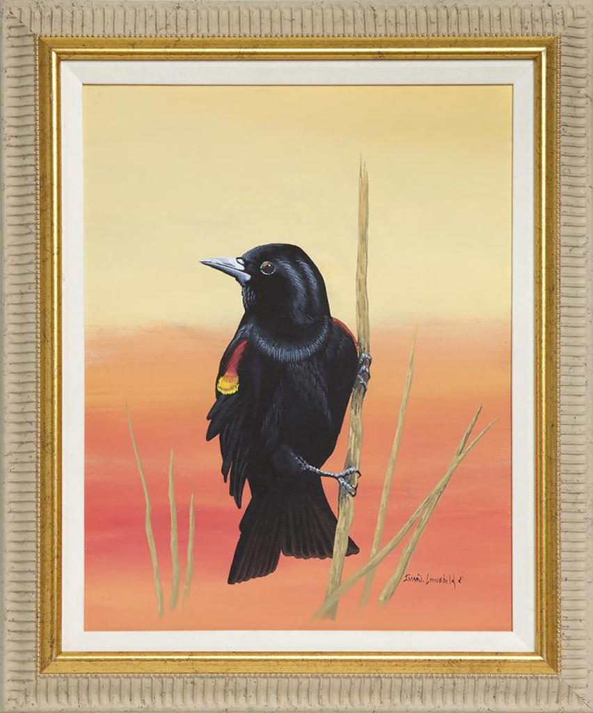 Ivan C. Lonechild (1953) - Untitled - Red-winged Blackbird