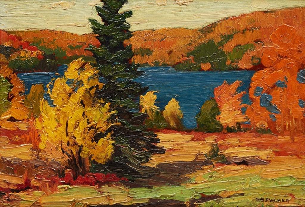 Herbert Sidney Palmer (1881-1970) - Autumn Glow, Mountain Lake, Haliburton