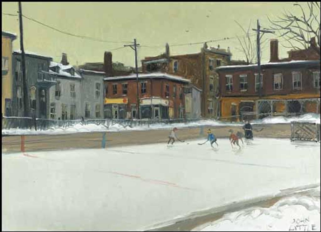 John Geoffrey Caruthers Little (1928-1984) - La Patinoire, rue St. Antoine, St. Henri, Montreal