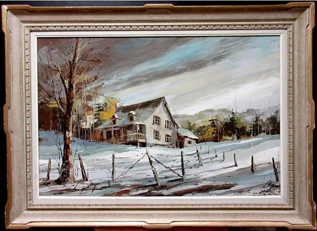 Claude Langevin (1942) - Untitled (Homestead In Winter)