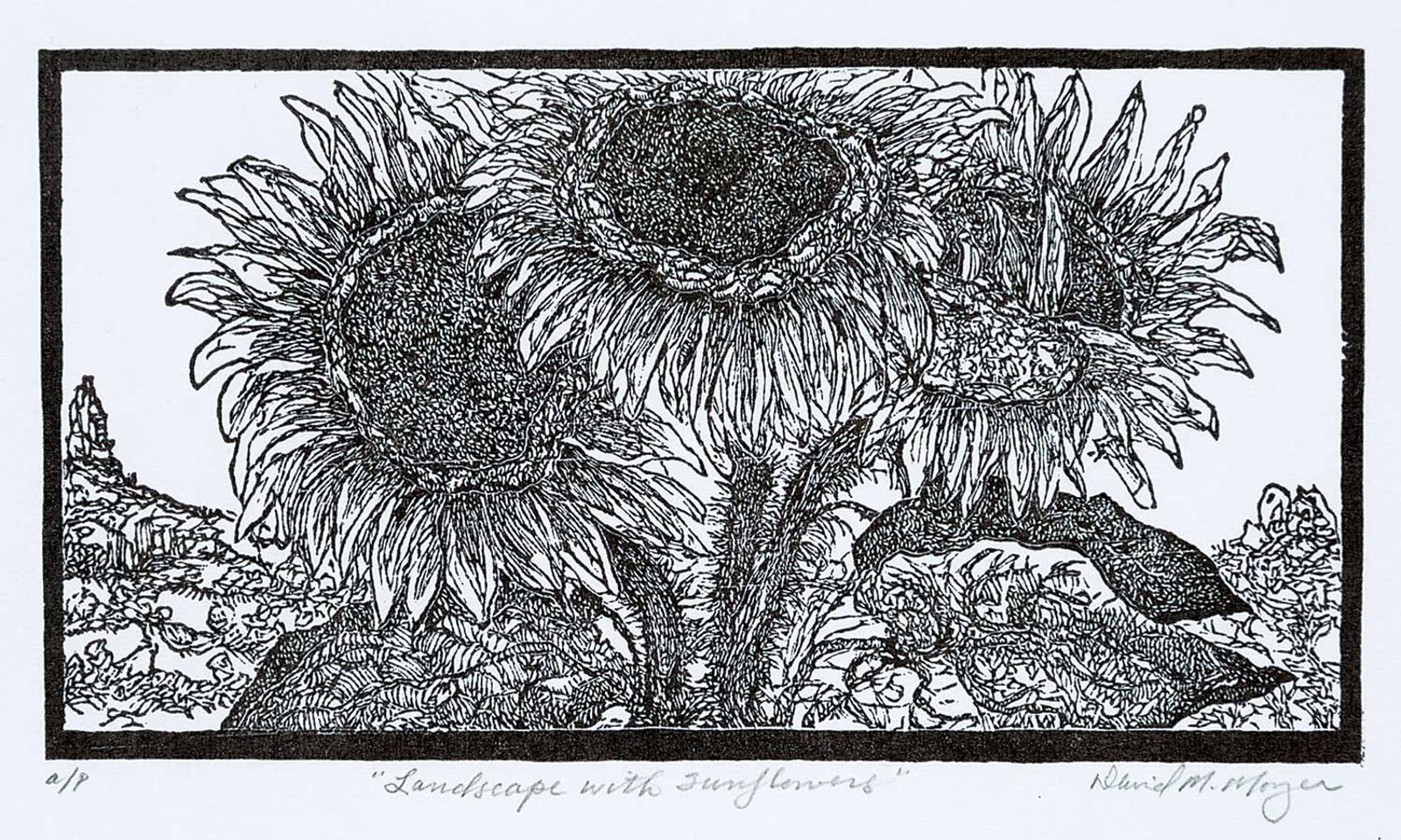 David M. Moyer - Landscape with Sunflower  #a/p