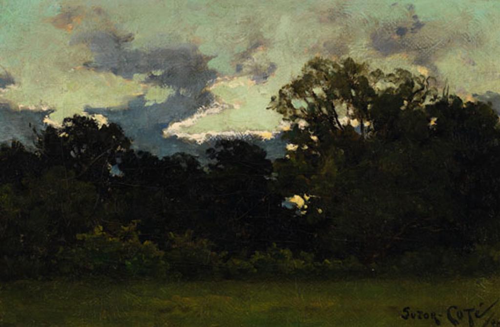 Marc-Aurèle de Foy Suzor-Coté (1869-1937) - Coucher de soleil, lisière de bois, automne