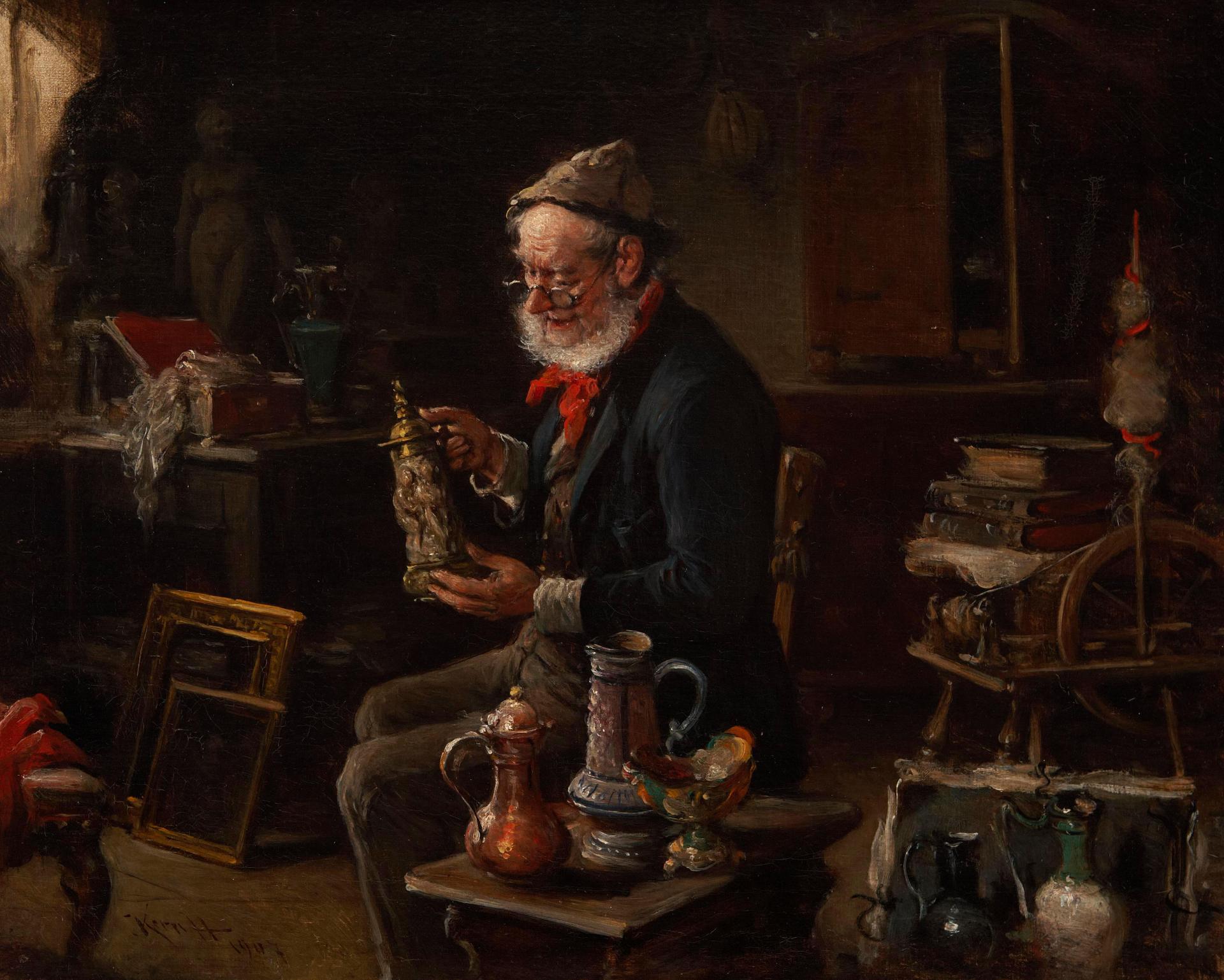 Hermann Armin Kern (1839-1912) - The Old Antiquarian