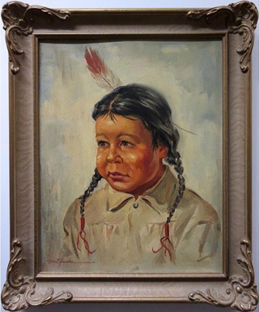 Donald Alwin (Don) Frache (1919-1984) - Portrait Of A Young Indigenous Boy