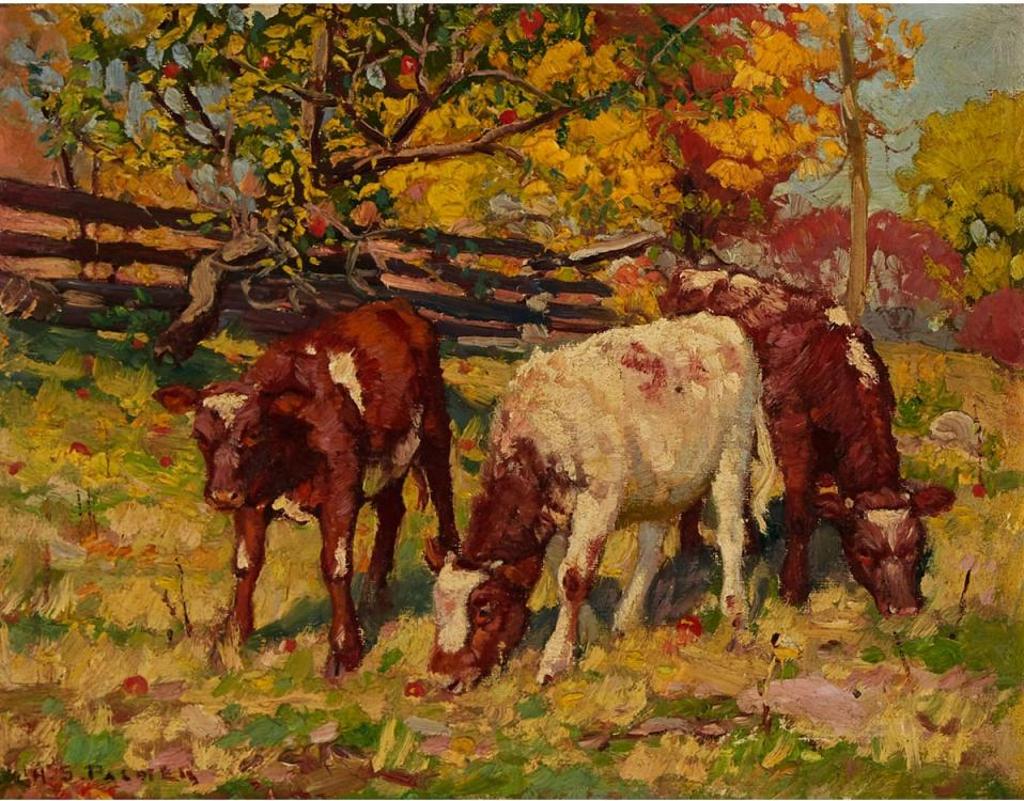 Herbert Sidney Palmer (1881-1970) - Calves And Apples