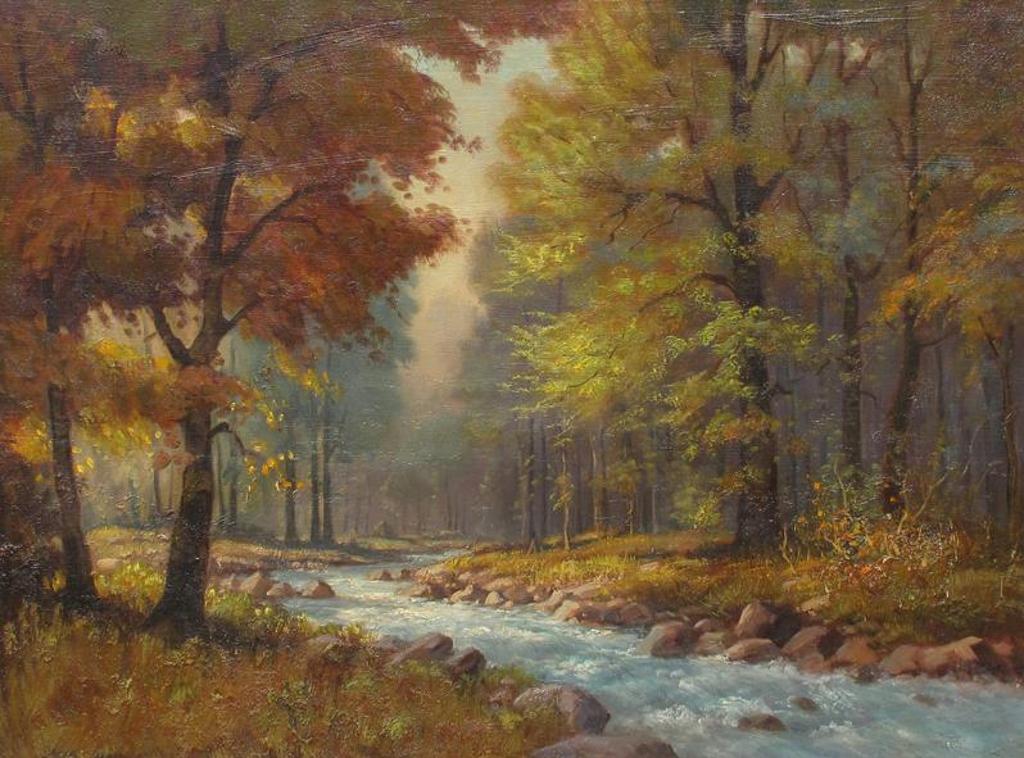 Roland Gissing (1895-1967) - Autumn Along The Creek, Ca 1948
