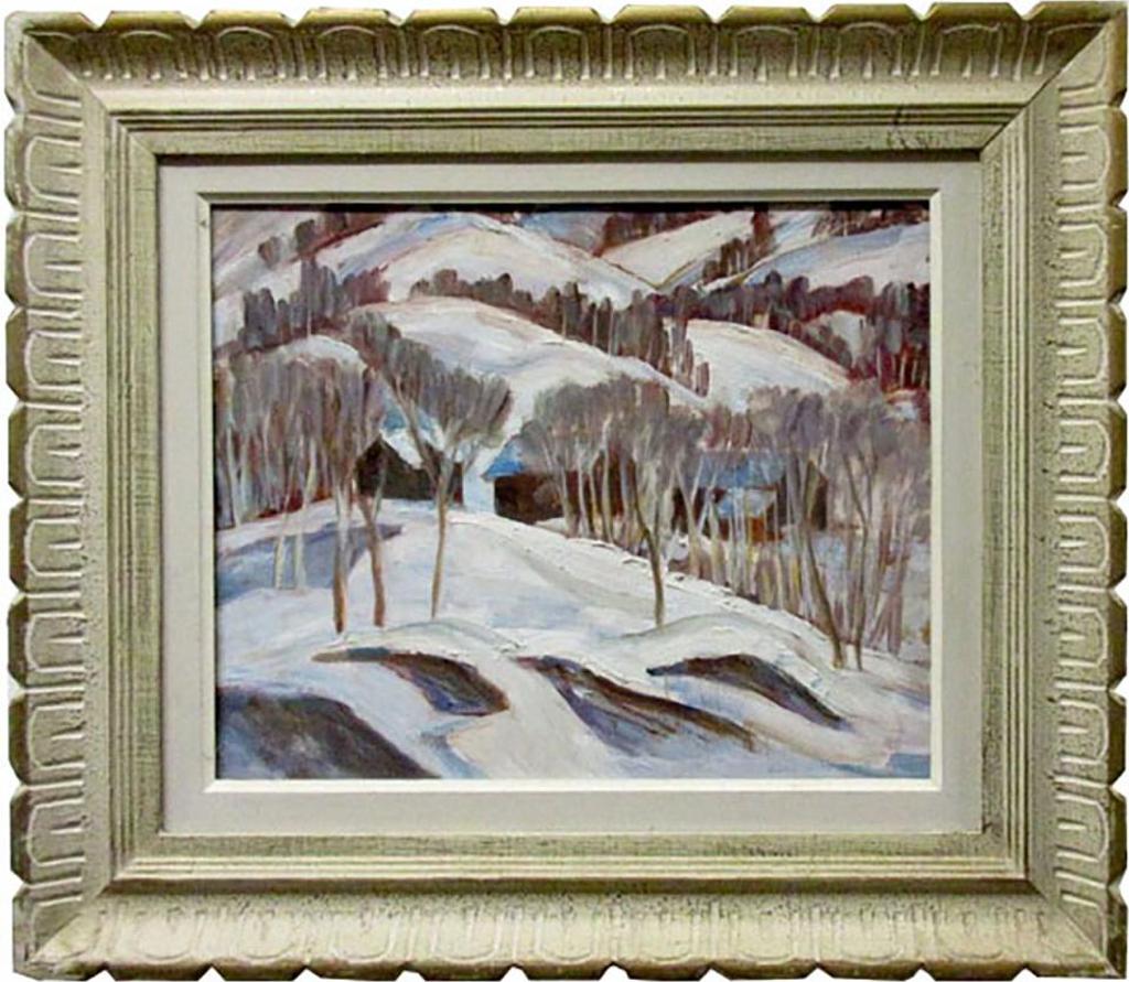 Nellie Keillor Lowe (1917-1967) - On The Road To Cartier; Winter Landscape (Rocky Shoreline)