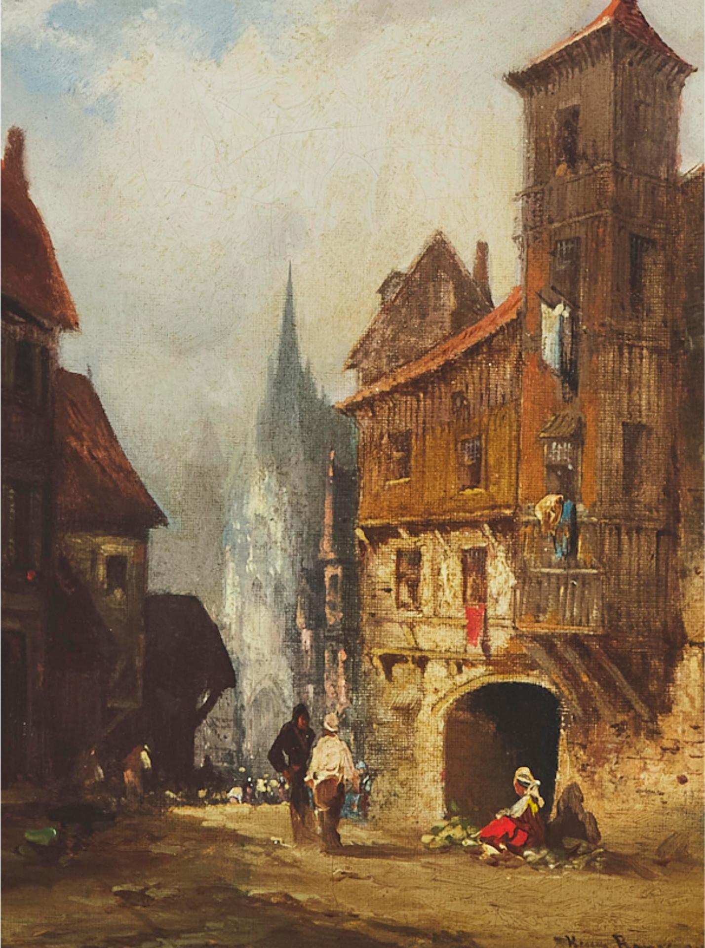 Henry Roux - Belgian Village Scene