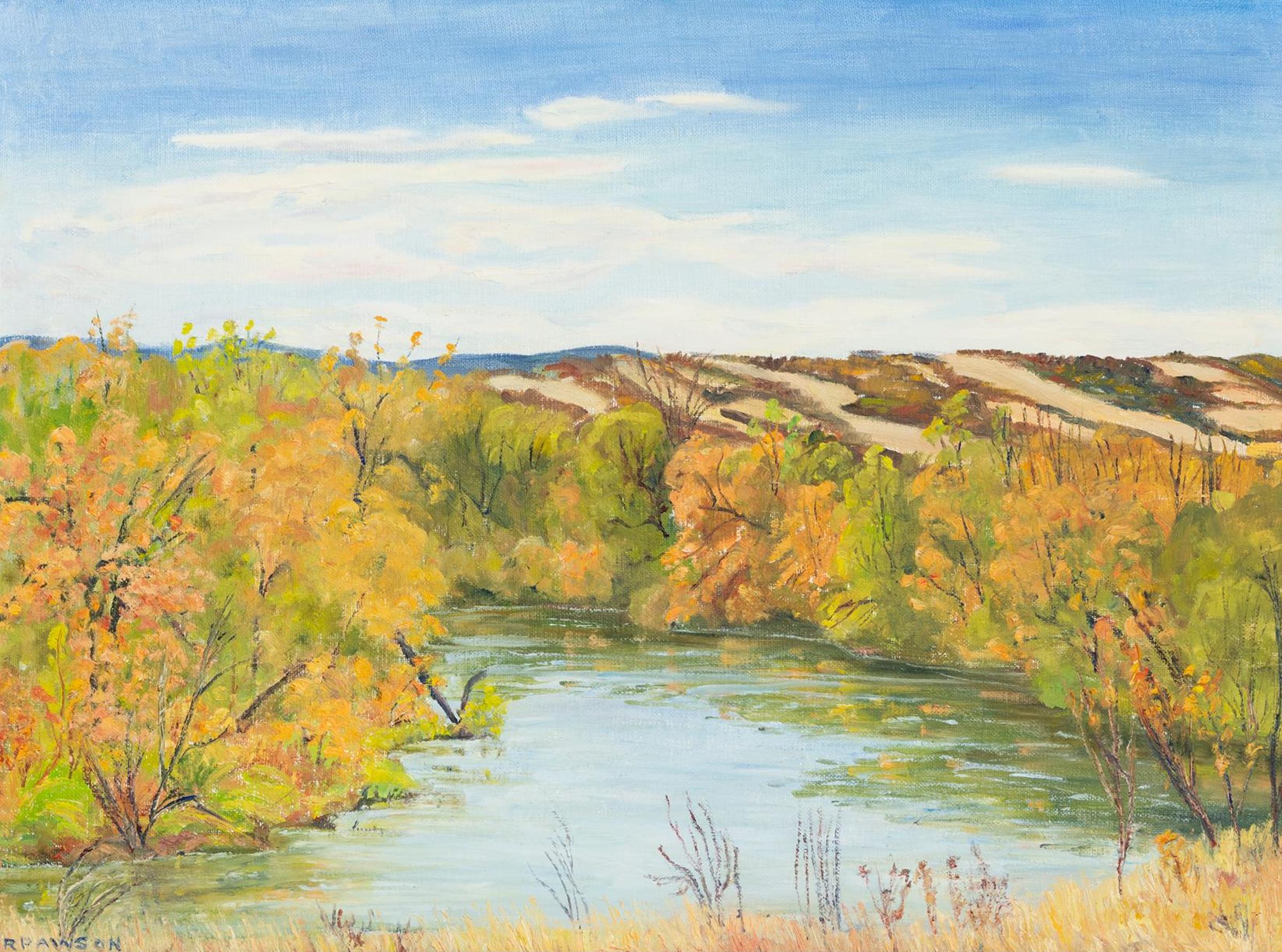 Ruth May Pawson (1908-1994) - Beside the Lazy Qu'Appelle - Between Lumsden and Craven Near Lincoln Gardens