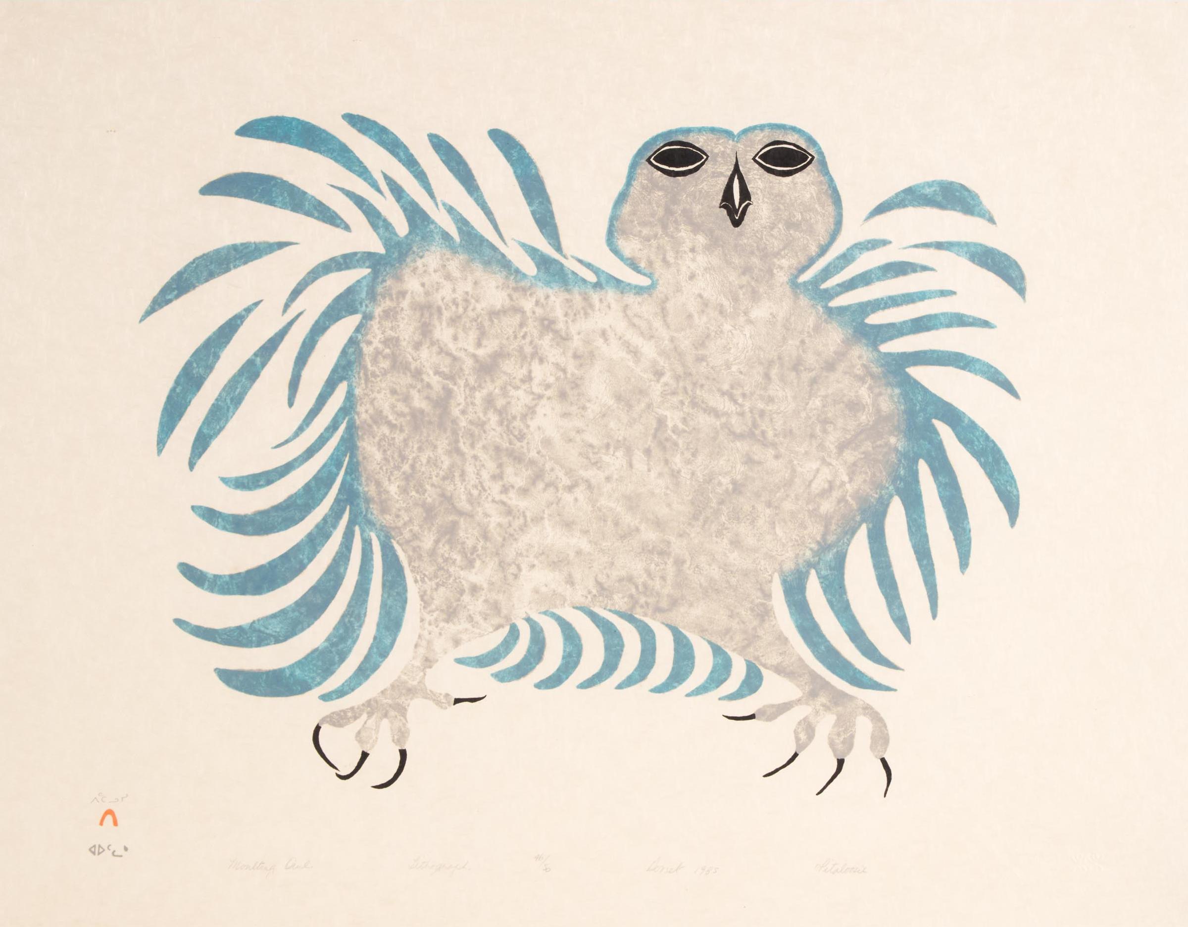 Pitaloosie Saila (1942-2021) - Moulting Owl, 1985