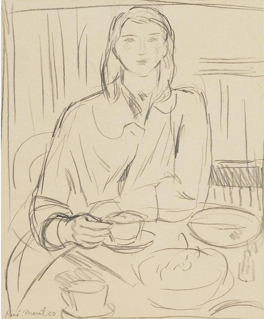 Rene Marcil (1917-1993) - Mme. Marcil, New York Breakfast, 1950