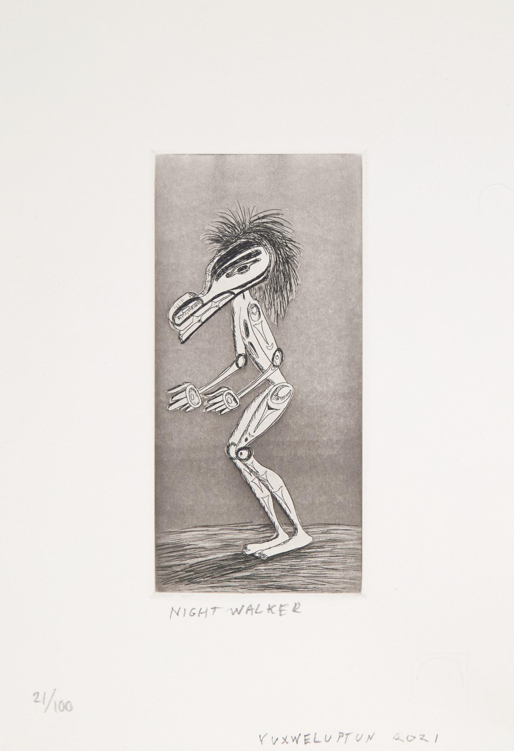 Lawrence Paul Yuxweluptun (1957) - Night Walker, 2021