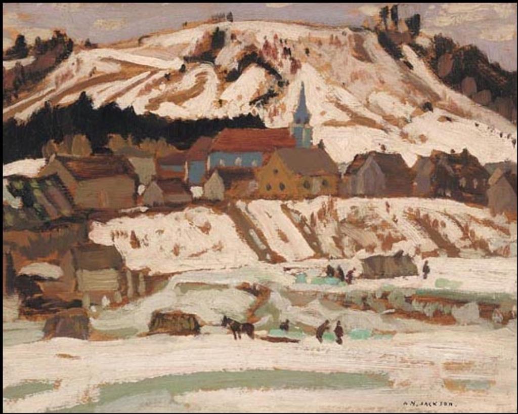 Alexander Young (A. Y.) Jackson (1882-1974) - Ice Cutting, Tobin, Quebec