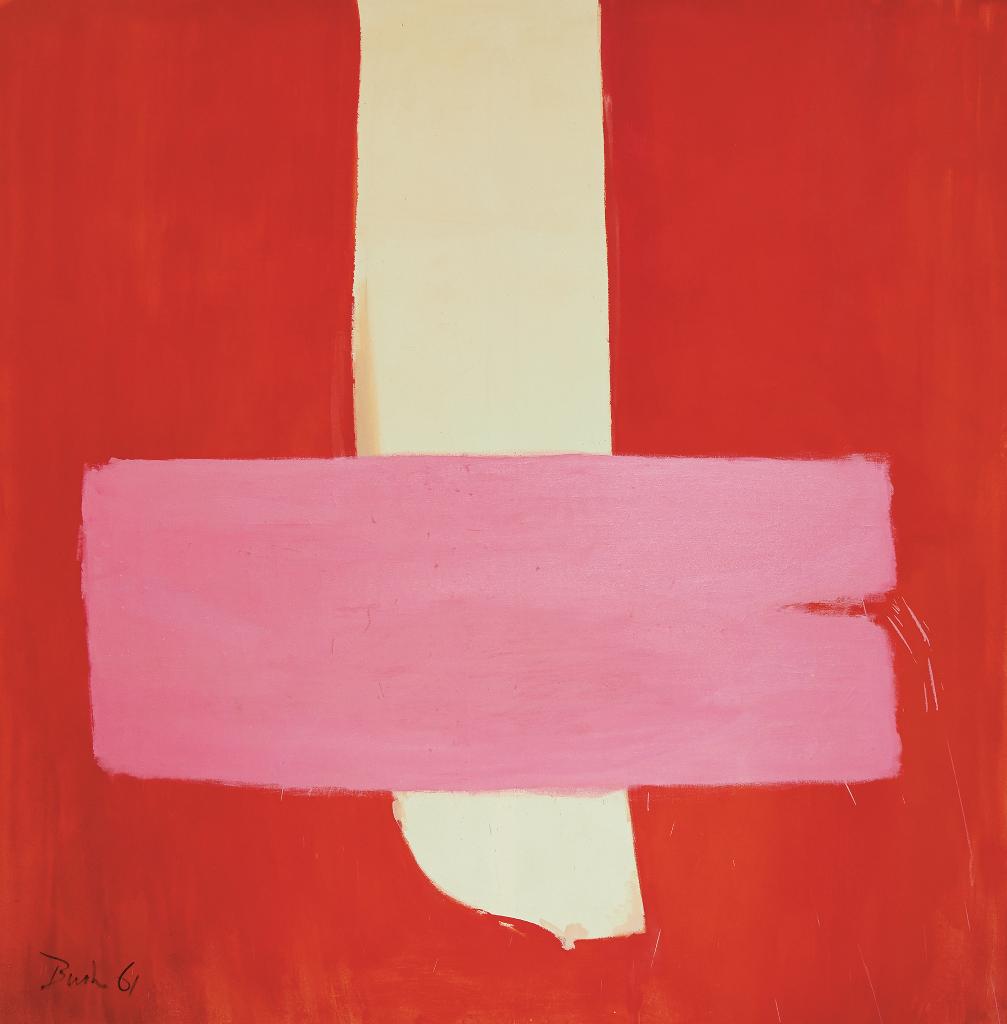 Jack Hamilton Bush (1909-1977) - Pink on Red (Thrust)