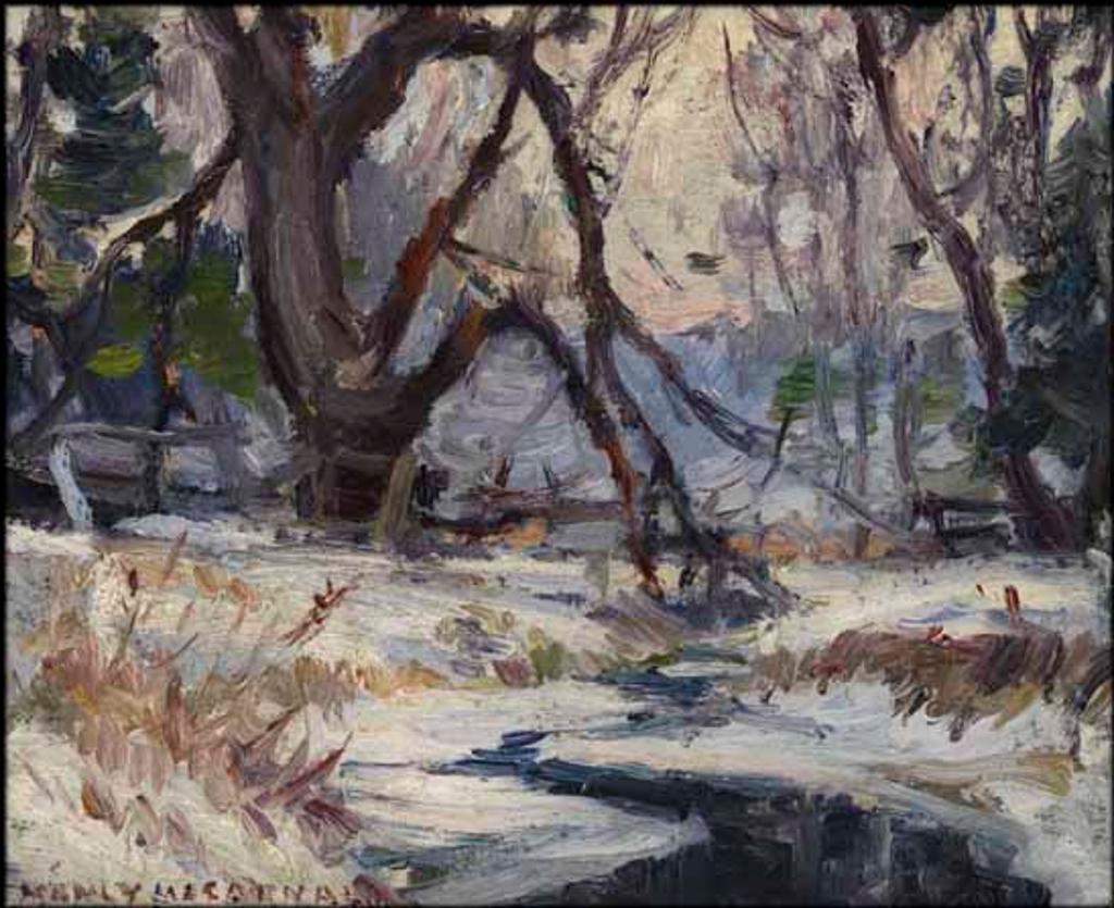 Manly Edward MacDonald (1889-1971) - Winter Landscape / Ottawa Valley Townscape (verso)