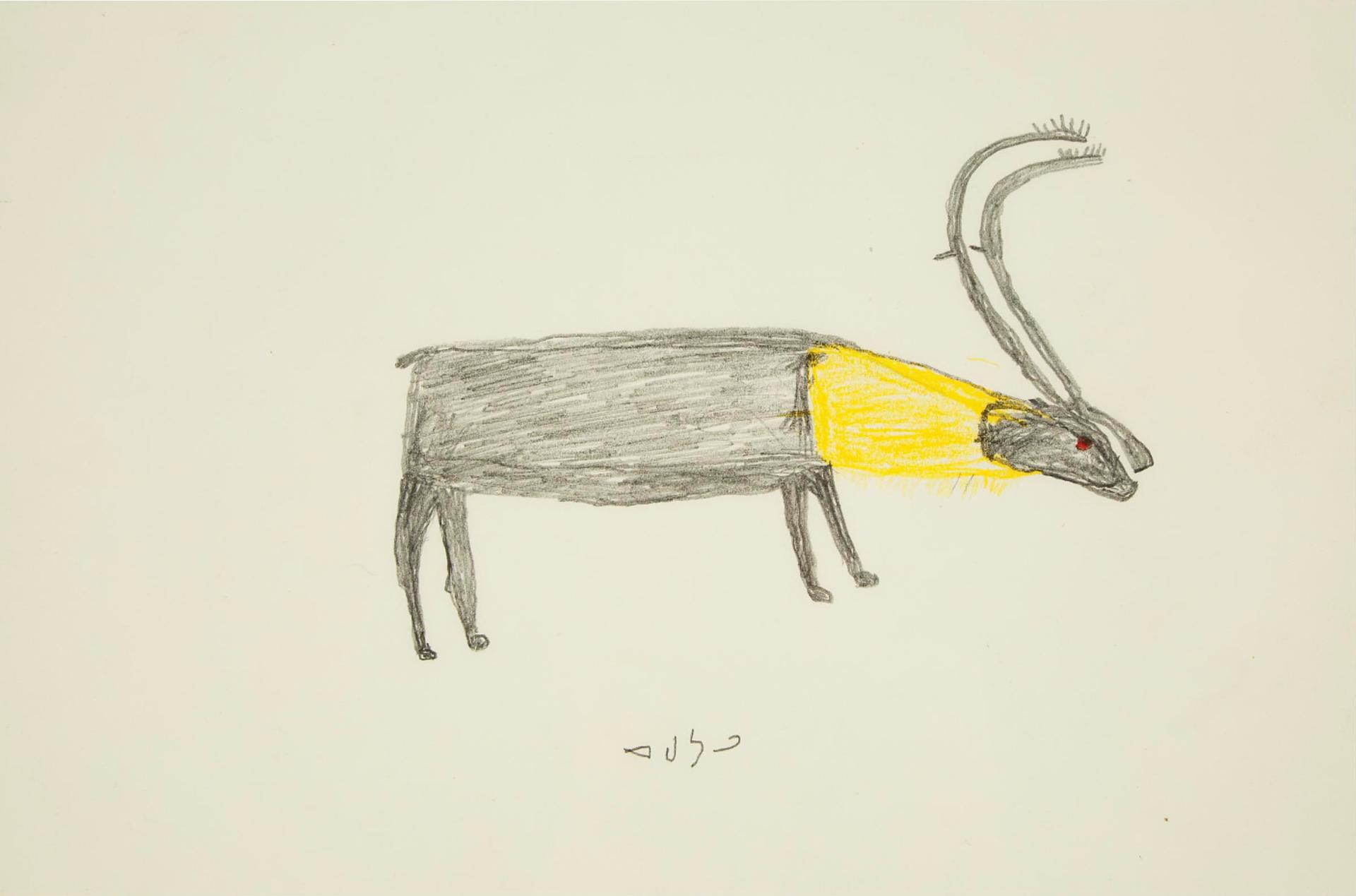 Luke H.Amitnaaq Anguhadluq (1895-1982) - Untitled (Caribou), Ca. 1970
