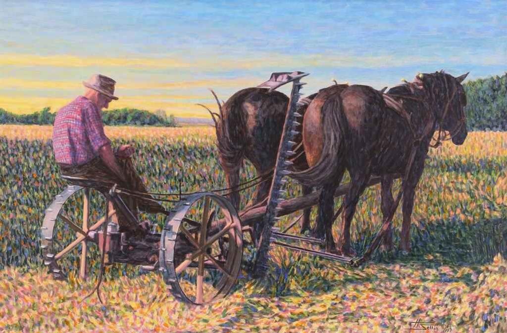 Herbert Otto (Herb) Sellin (1943) - The Old Man With The Horse Mower; 1997