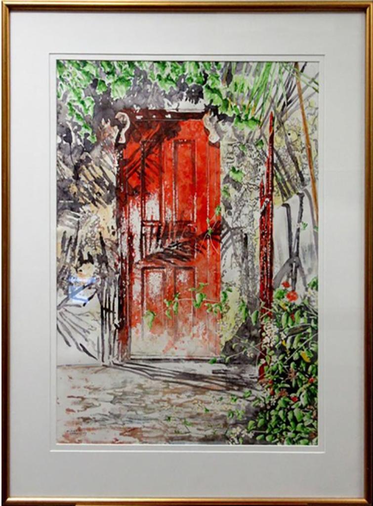 Michael Zarowsky (1946) - Red Door - Shadow Summer In Mykonos, Greek Isles