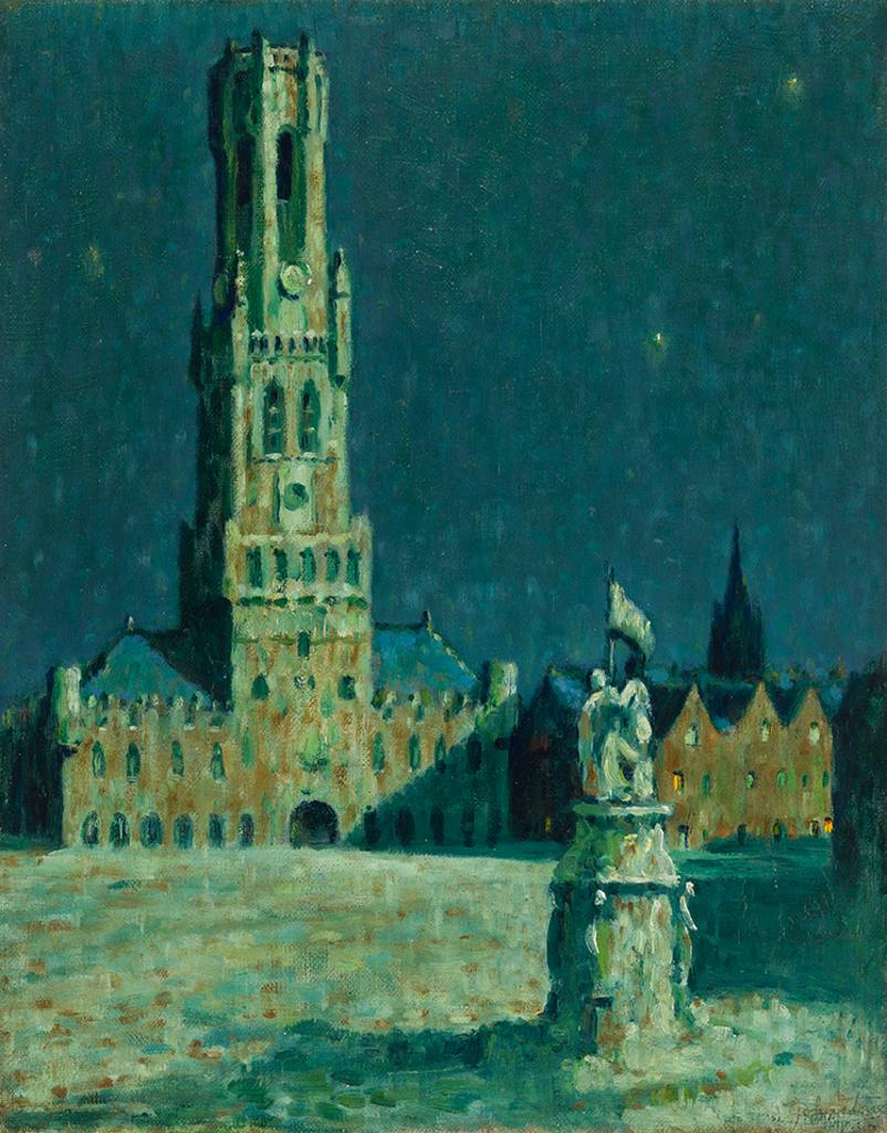 John Young Johnstone (1887-1930) - Market Square, Bruges