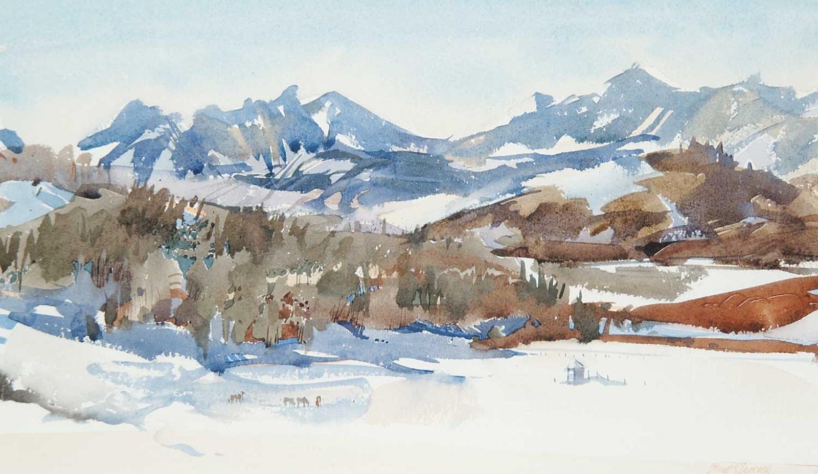 Brent R. Laycock (1947) - Winter Range Near the Rockies