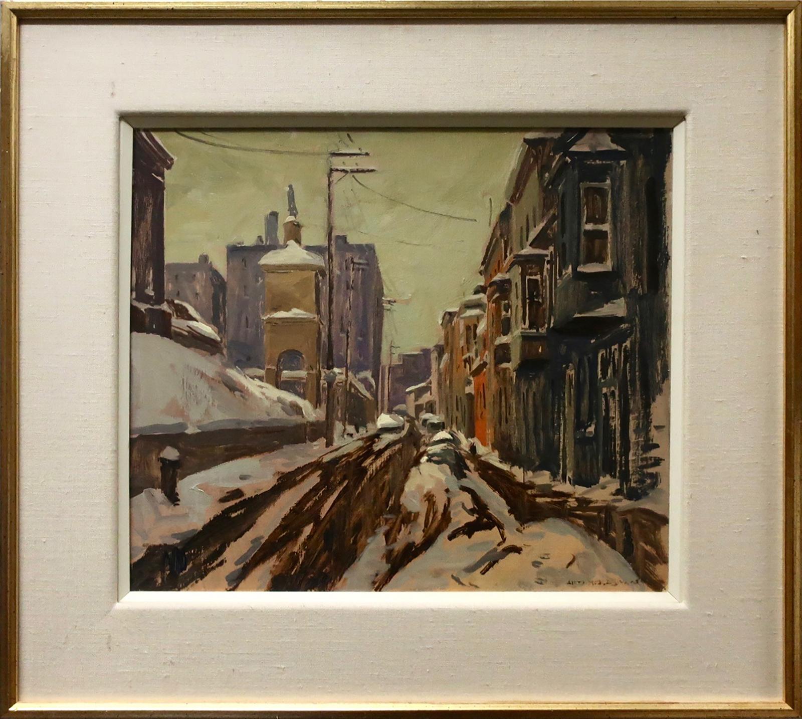 Arto Yuzbasiyan (1948) - Untitled (Winter Street Scene)