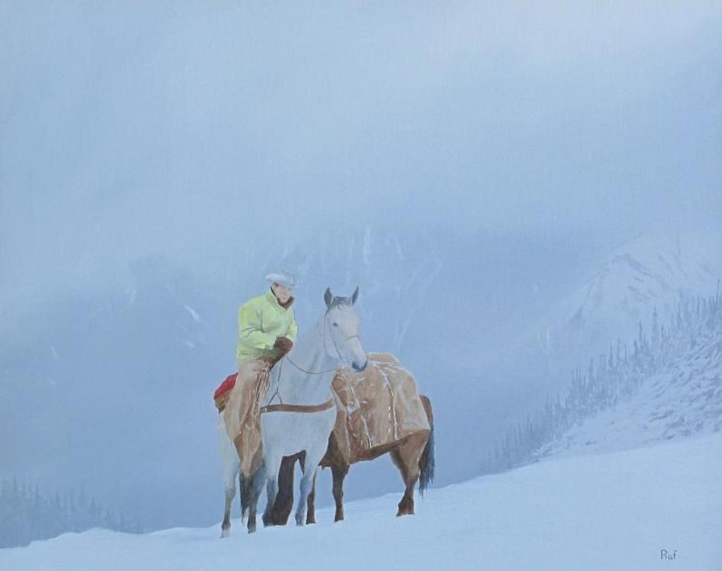 Ted Raftery (1938) - Taking A Breather (Wonder Pass Nr. Mt. Assiniboine - Rider Ted Anderson); 1980