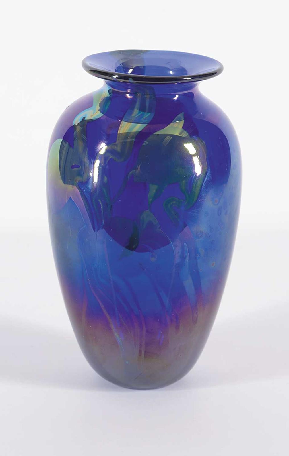 Art Glass Skookum - Deep Blue Medium Vase