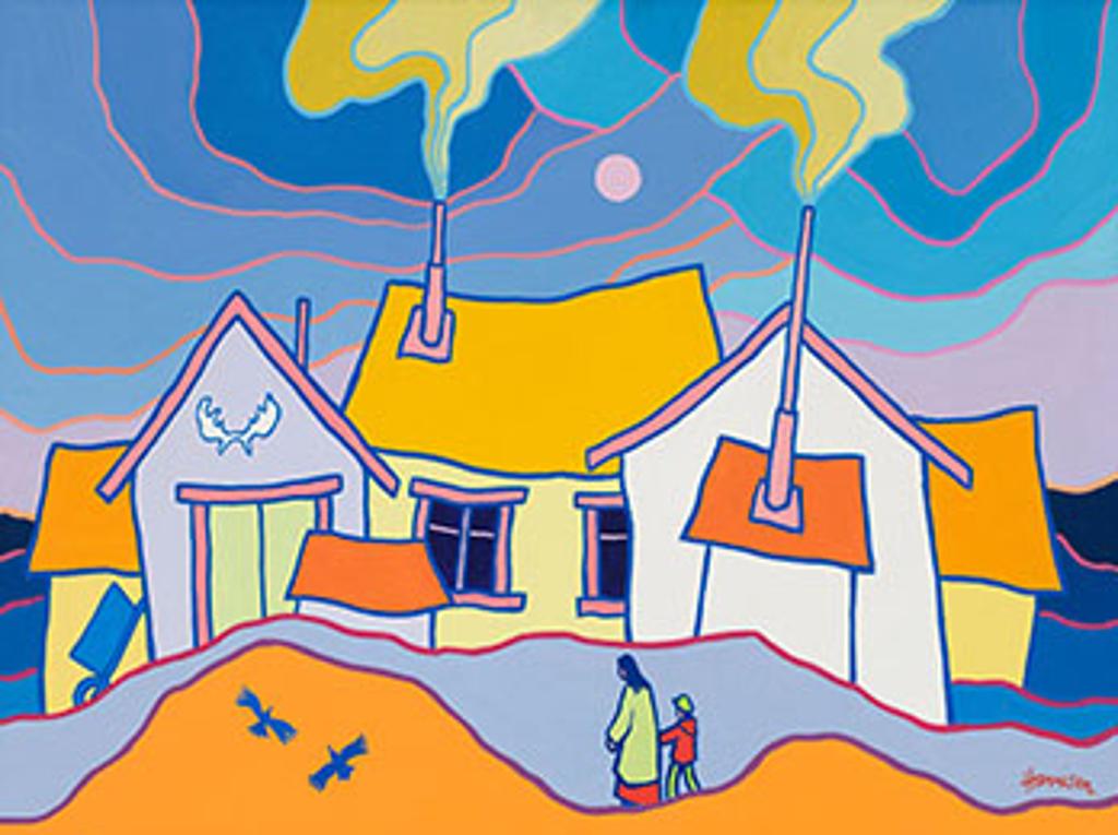 Ted Harrison (1926-2015) - The Small Hamlet