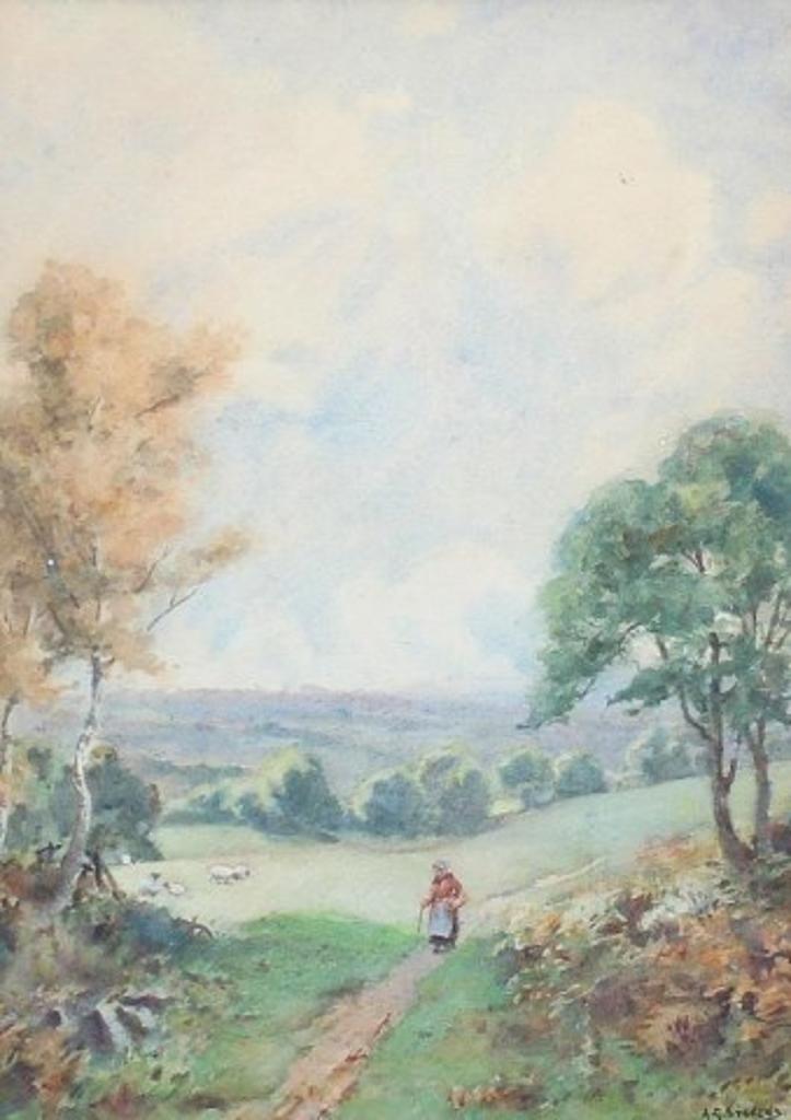 A.G. Stevens - Figure on a Meadow Path