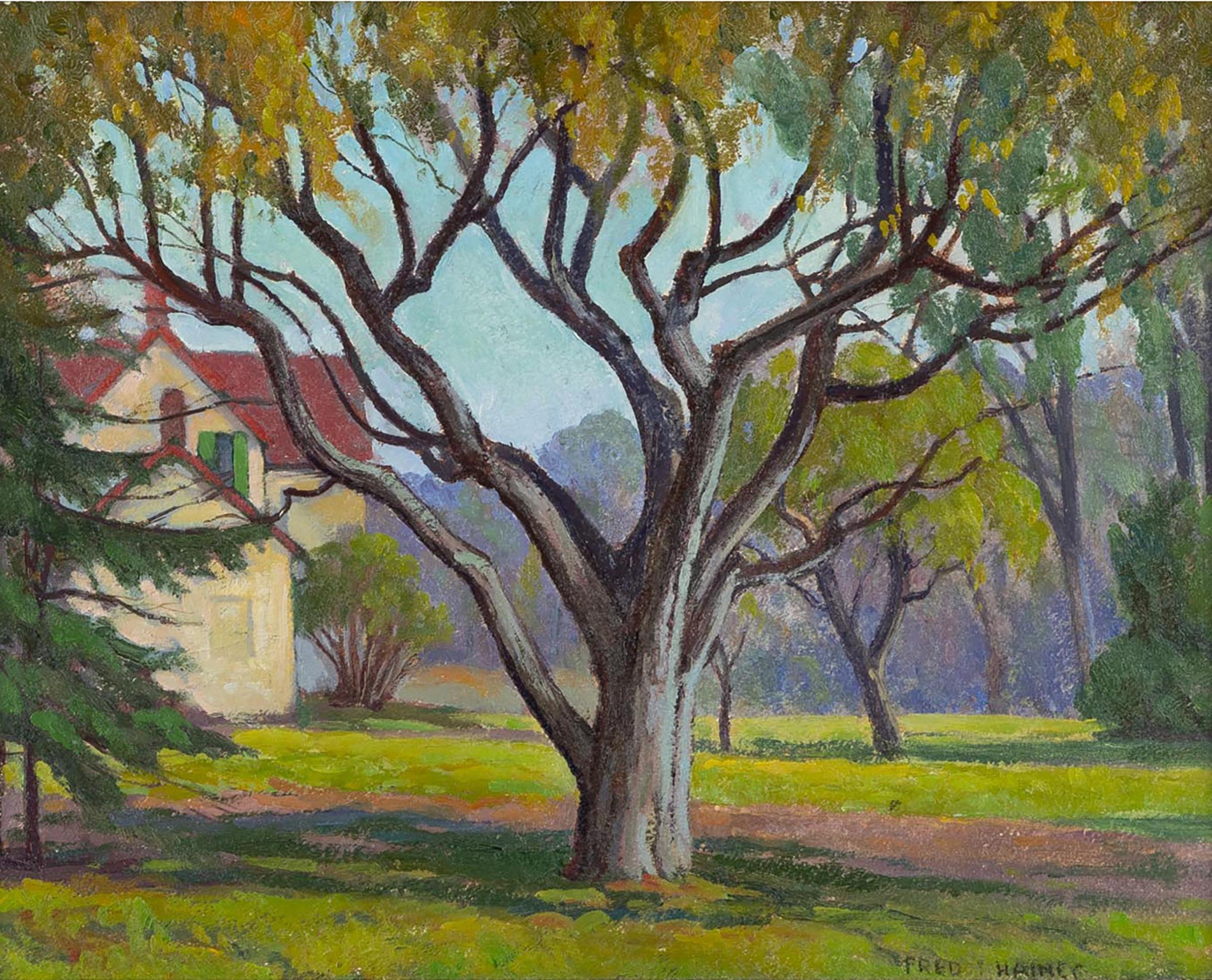 Frederick Stanley Haines (1879-1960) - Untitled (House And Trees)