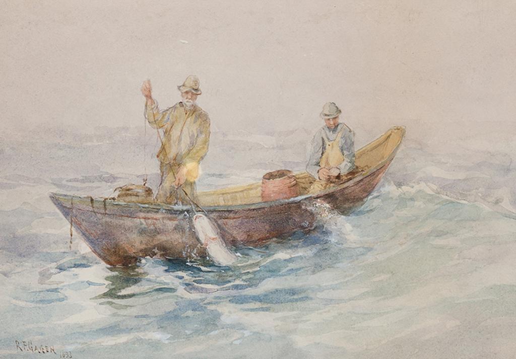 Robert Ford Gagen (1847-1926) - Fishing from Rowboat