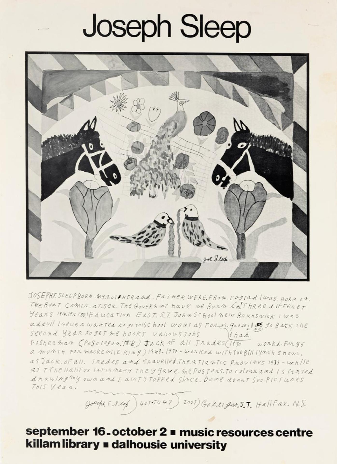 Joseph Sleep (1914-1978) - Dalhousie University Exhibition Poster