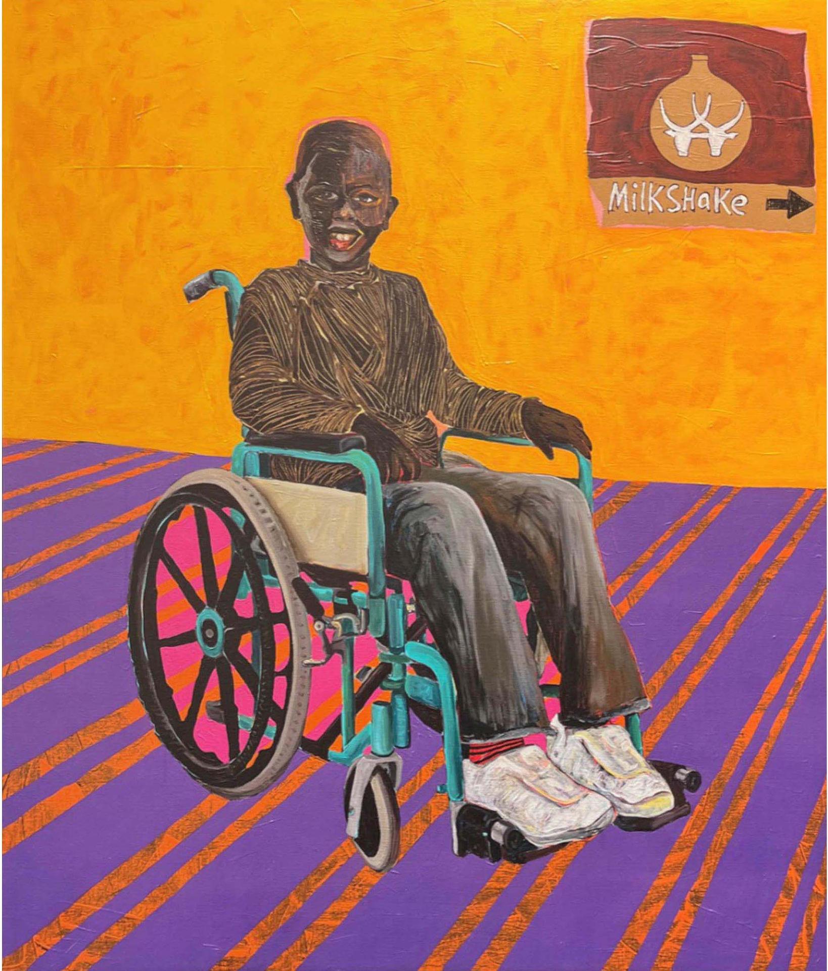 Collin Sekajugo - Boy In Wheelchair, 2022