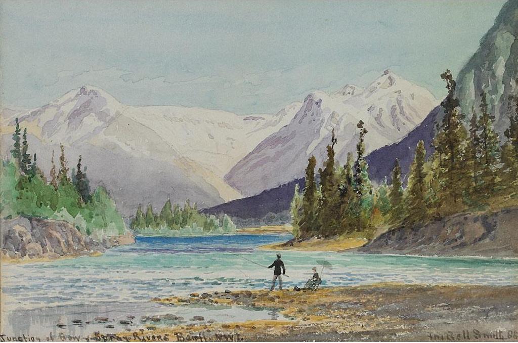 Frederic Martlett Bell-Smith (1846-1923) - On The Bow River, Banff, N.W.T.; Junction Of Bow & Spray Rivers, Banff, N.W.T.