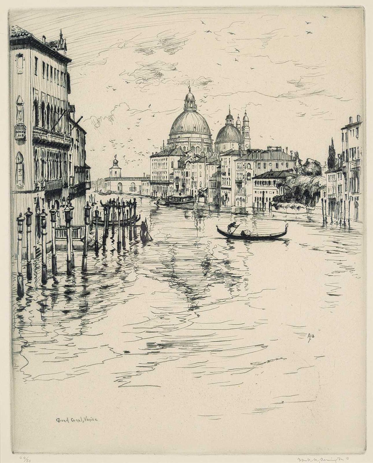 Franklin Milton Armington (1876-1941) - Grand Canal, Venice  #64/80