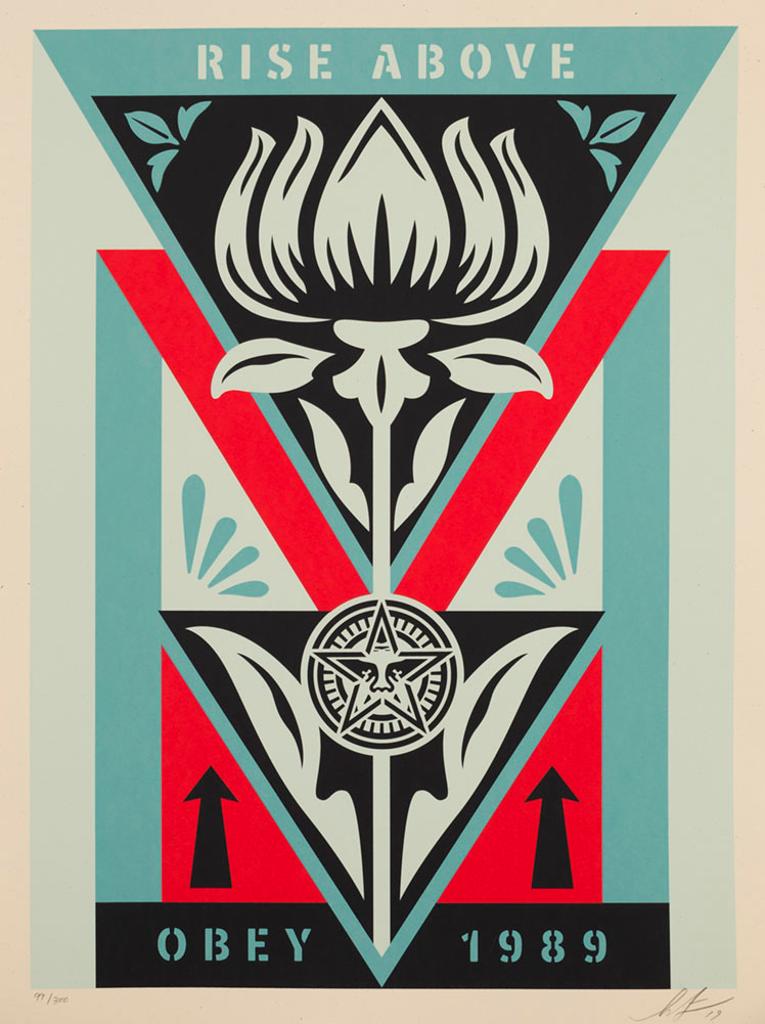 Shepard Fairey (1970) - OBEY Deco Flower (Blue)