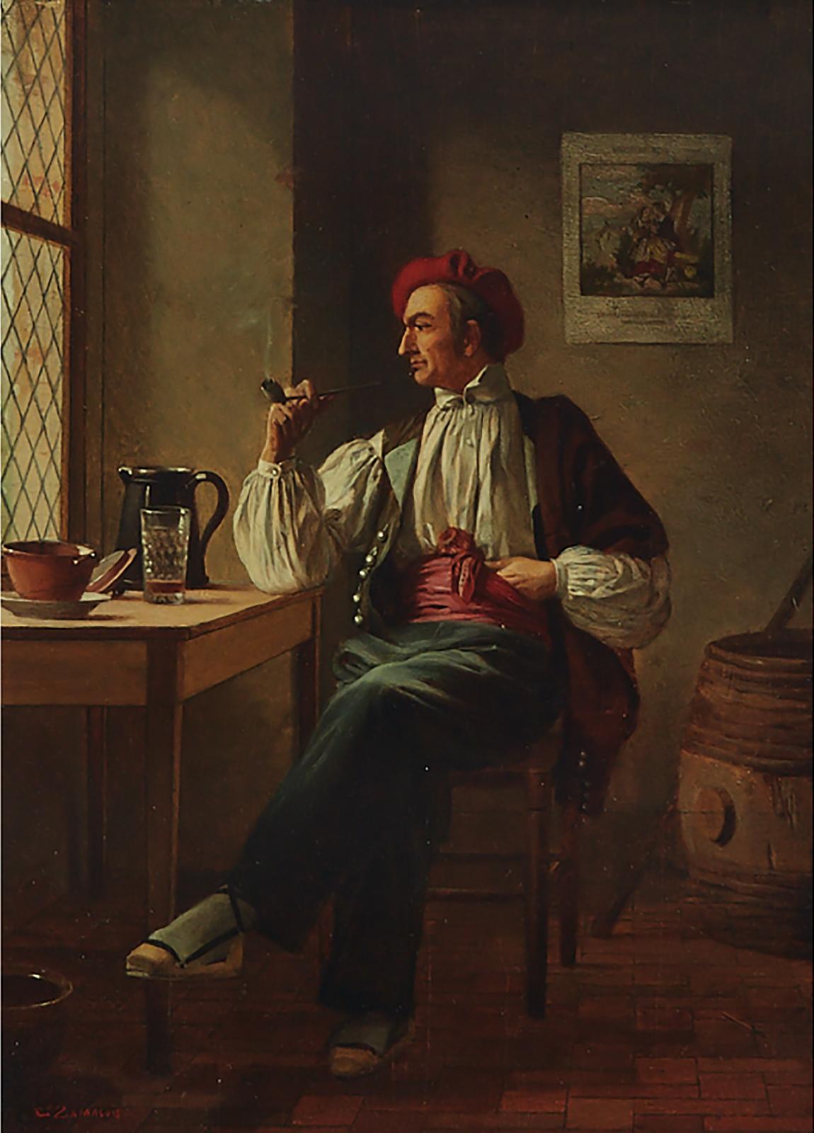 Eduardo Zamacois y Zabala (1841-1871) - Man In Spanish Costume Seated By A Window