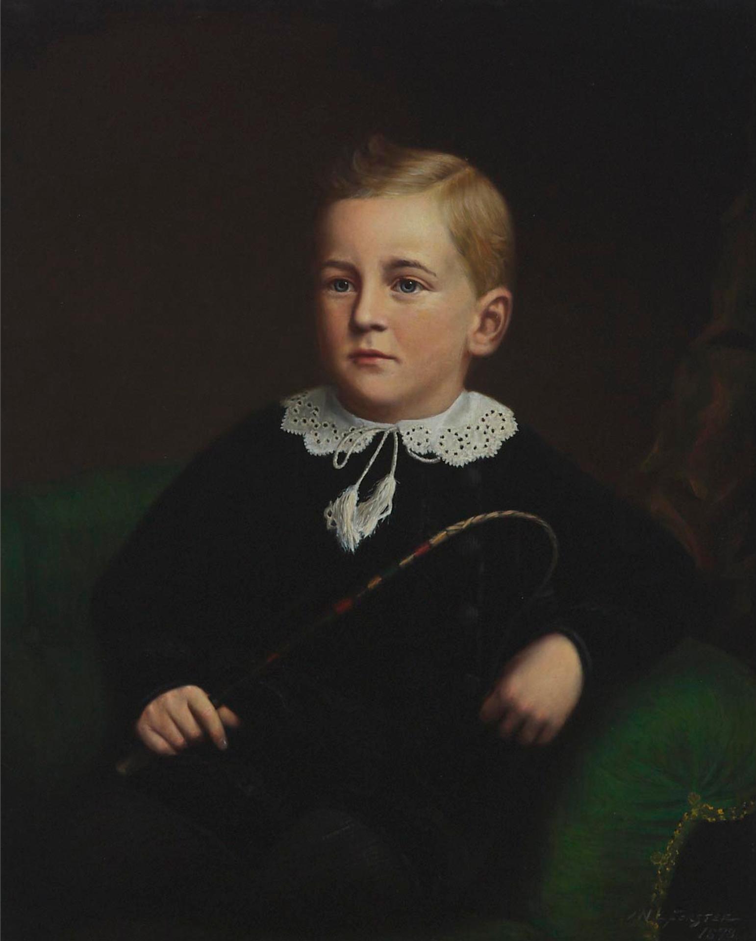 John Wycliffe Lowes Forster (1850-1938) - Portrait Of A Young Boy, 1878