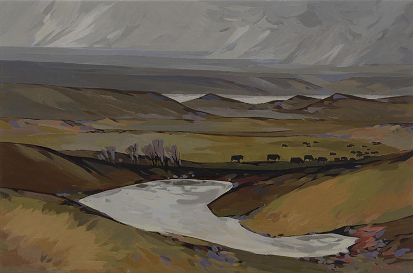Luke Orton Lindoe (1913-1998) - Rain #2