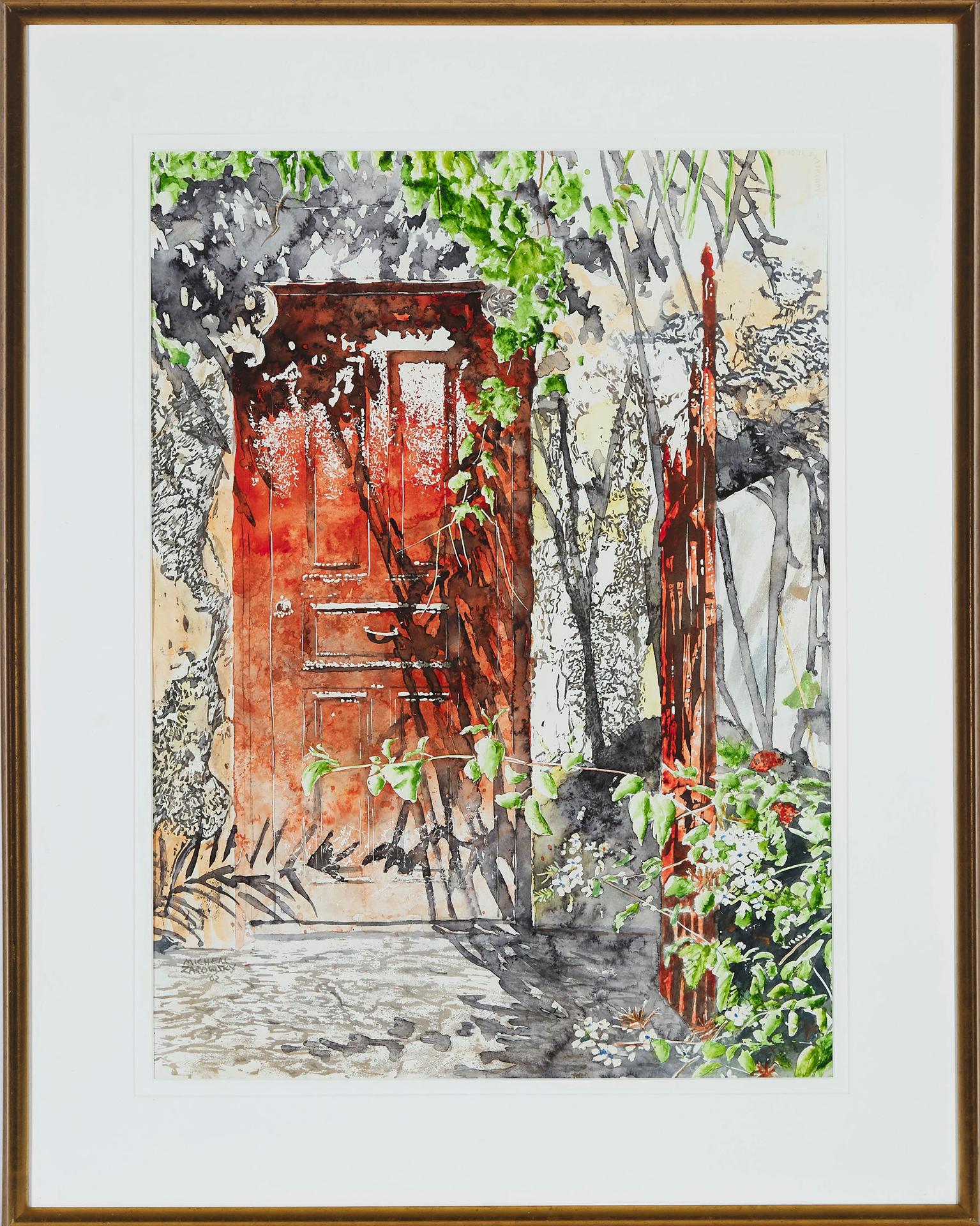 Michael Zarowsky (1946) - Red Door - Mykonos (Greek Isles)