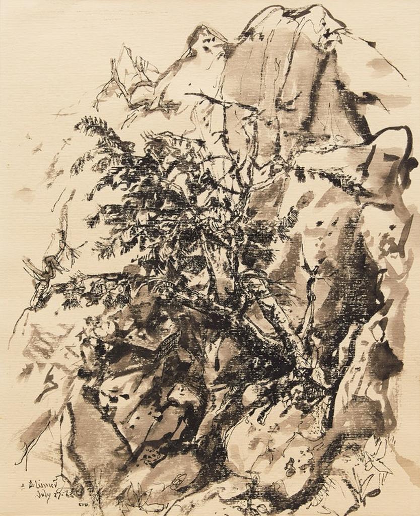 Arthur Lismer (1885-1969) - Tree and Rock Study