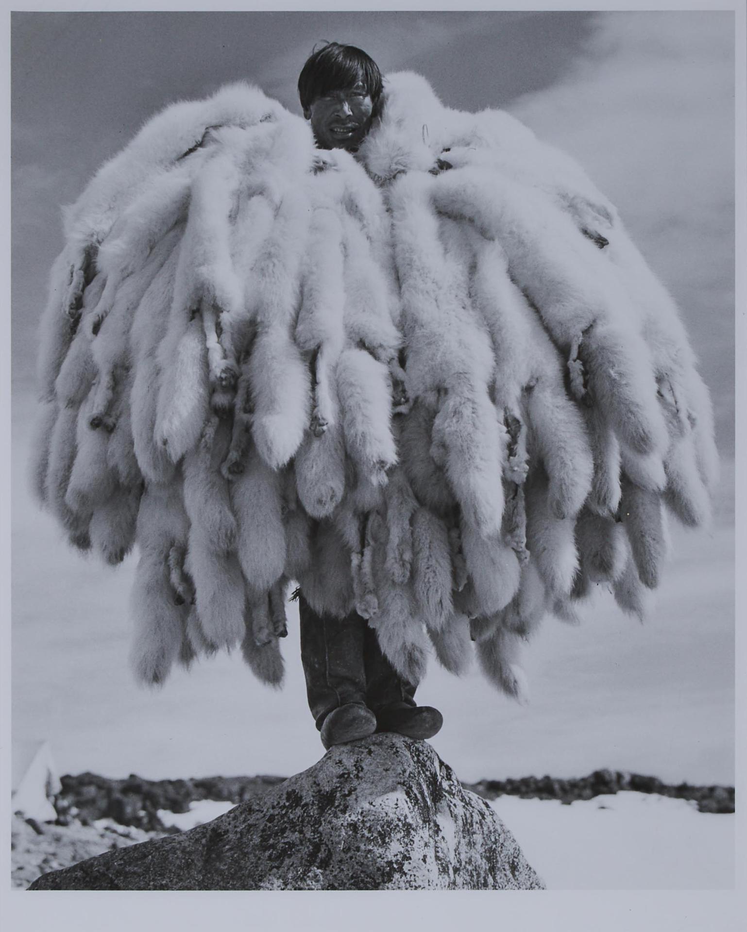 Richard Harrington (1911-2005) - Untitled [man With White Arctic Fox Furs], Ca. 1950s