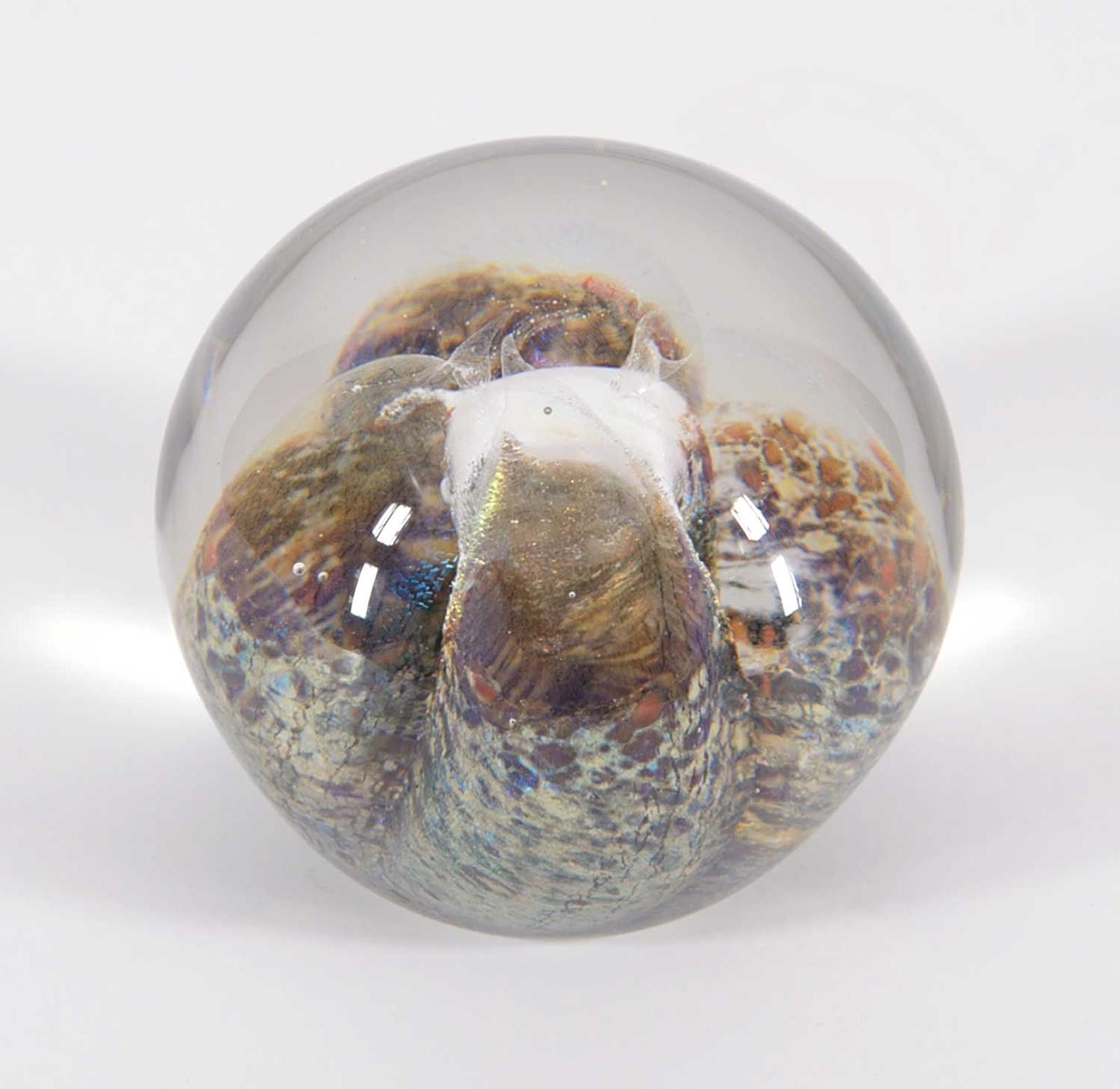 Art Glass Skookum - Four Petalled Form Paperweight