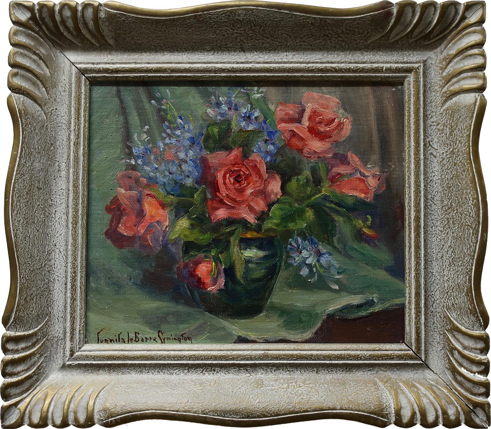 Juanita LeBarre Symington (1904-1980) - Flowers In A Blue Vase