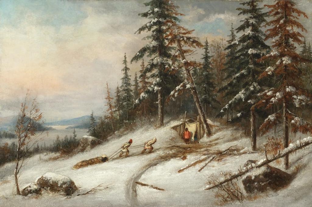 Cornelius David Krieghoff (1815-1872) - Indian Trappers, Lake St. Charles