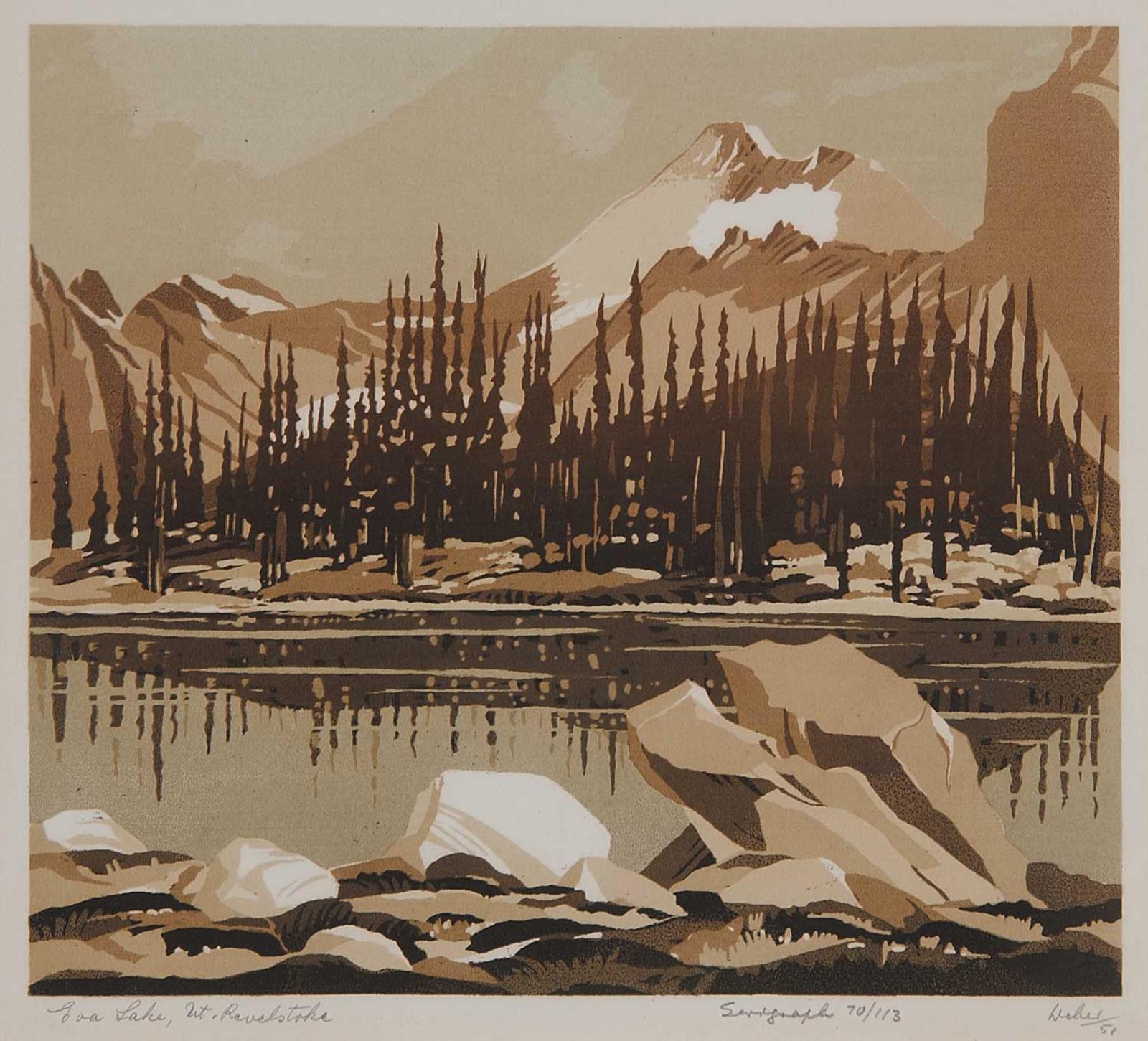 George Weber (1907-2002) - Eva Lake, Mt. Revelstoke  #70/113