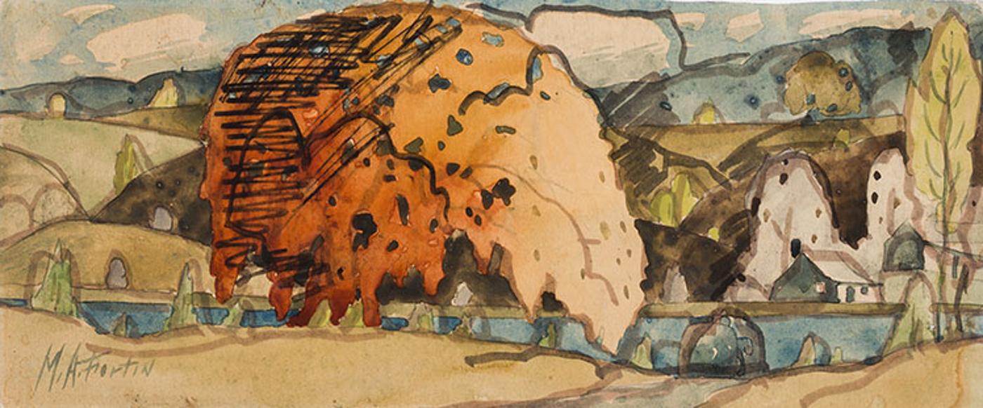 Marc-Aurèle Fortin (1888-1970) - Paysage Laurentien
