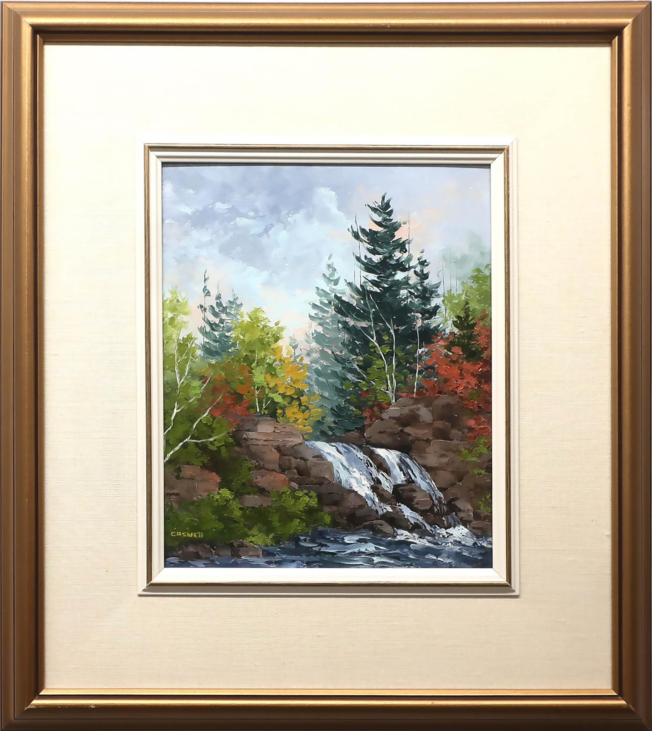 Marjory Caswell (1922-2010) - Falls On The Oxtongue River